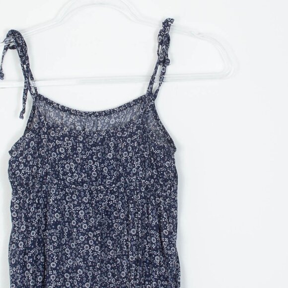 American Eagle Womens Blue Floral Babydoll Mini Dress Size XS Dainty Coquette - Picture 6 of 6